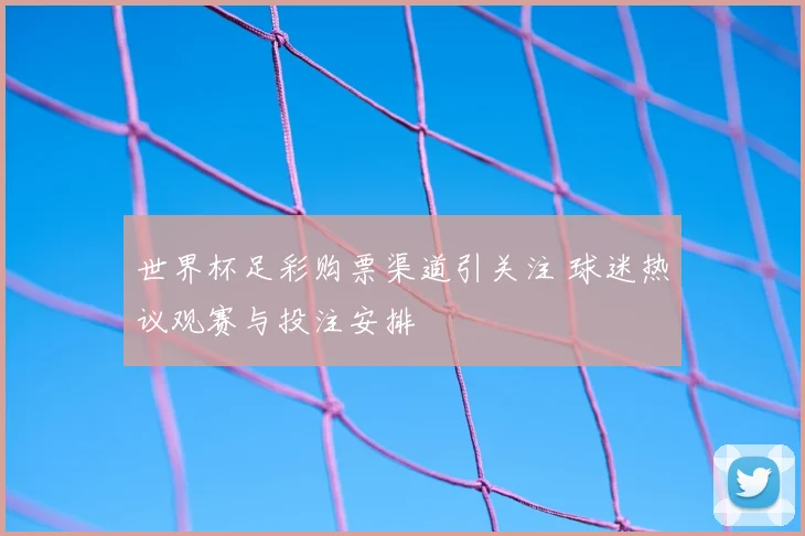 世界杯足彩购票渠道引关注 球迷热议观赛与投注安排